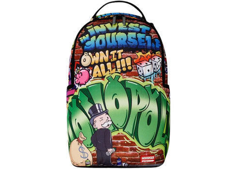 Sprayground Monopoly Graffiti Gold Rush DLXR Backpack Multicolor