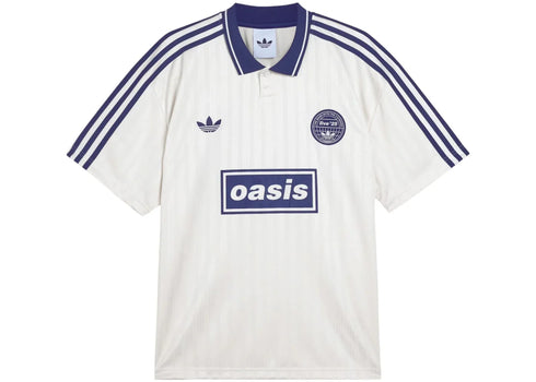 adidas x Oasis Tour Jacquard Jersey Cream White/Light Indigo