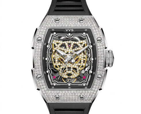 VVS Watches™ Tonneau | Iced Out Skeleton