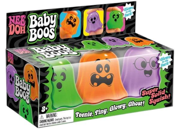 NeeDoh NeedDohWeen Baby Boos Box of 3 Squishy Glowy Ghosts