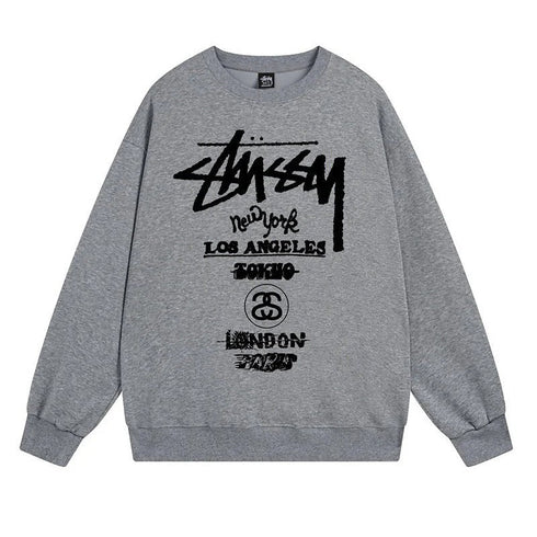 Stussy Sweatshirts Autumn/Winter Fleece Couple Sweatshirts