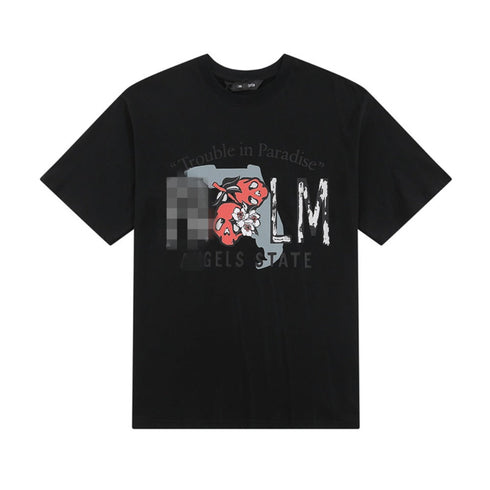 Palm Angels T-shirt Skull Letter Print Short Sleeve T-shirt