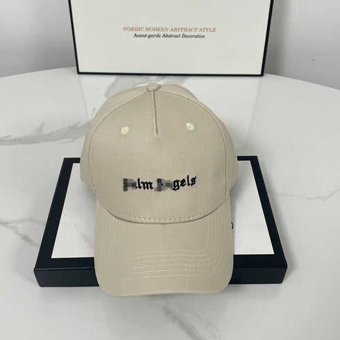 Palm Angels hats flame alphabet palm tree embroidered distressed baseball cap