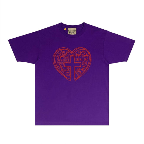 Gallery Dept T Shirt Retro Printed Loose Short-Sleeved Shirt