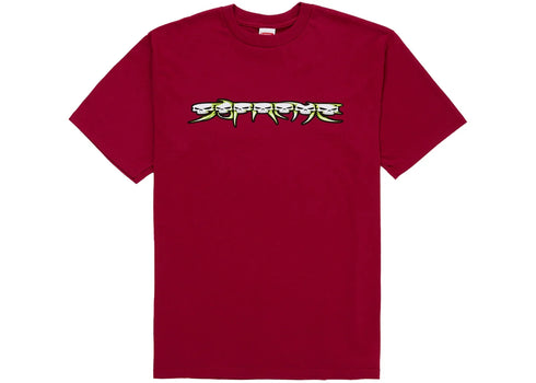 Supreme Skulls Spellout Tee Cardinal
