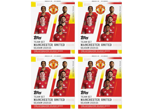 2025-26 Topps Team Set Manchester United Hobby Box 4x Lot