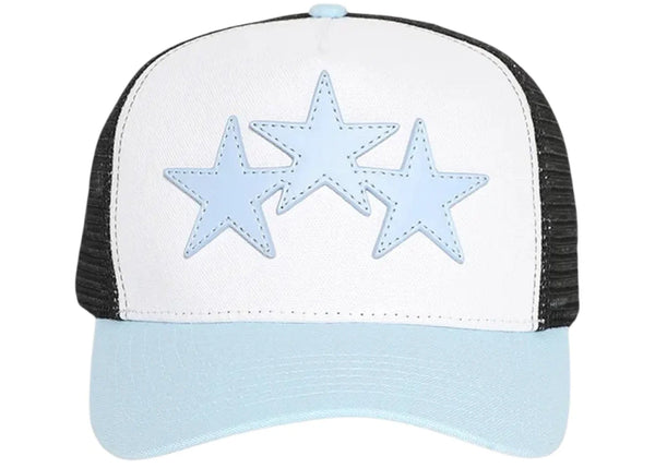 AMIRI 3 Star Trucker Cap White/Blue