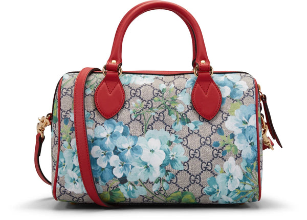 Gucci Boston GG Supreme Blooms Small Blue/Red
