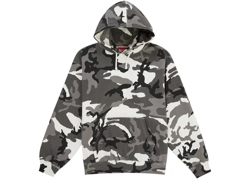 Supreme Satin Applique Hooded Sweatshirt (SS26) Snow Camo