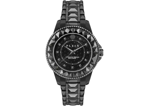 Philipp Plein Plein Lady Rock Bracelet PWPQA0524 (Black Guilloche)