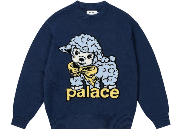 Palace Lamb Knit Sweater Navy