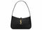 Saint Laurent Le 5 A 7 Mini Hobo Bag In Smooth Leather Noir