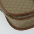 Vintage Saddle Flap Shoulder Bag Macadam Coated Canvas Small