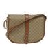 Vintage Saddle Flap Shoulder Bag Macadam Coated Canvas Small