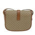 Vintage Saddle Flap Shoulder Bag Macadam Coated Canvas Small