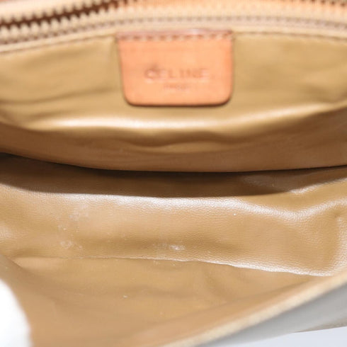 Vintage Saddle Flap Shoulder Bag Macadam Coated Canvas Small