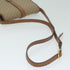 Vintage Saddle Flap Shoulder Bag Macadam Coated Canvas Small