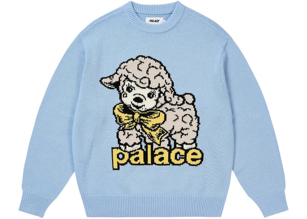 Palace Lamb Knit Sweater Skyline Blue