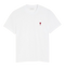 T-shirt Blanc Ami de Coeur Rouge en Coton