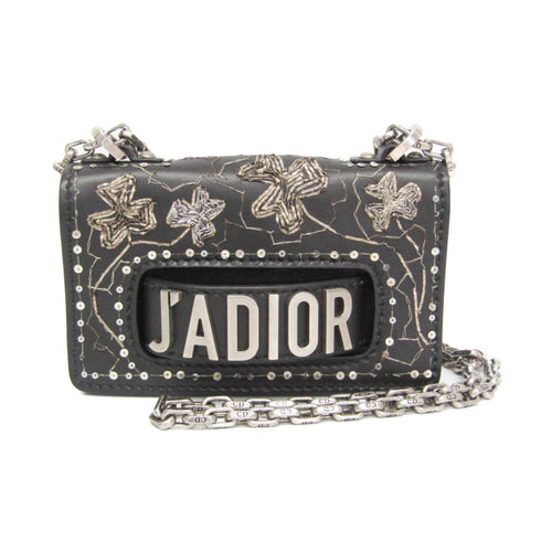 J'Adior Flap Bag Embellished Leather Mini
