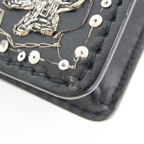 J'Adior Flap Bag Embellished Leather Mini