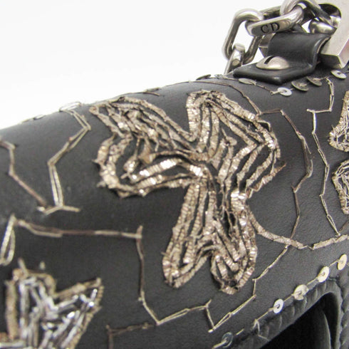 J'Adior Flap Bag Embellished Leather Mini