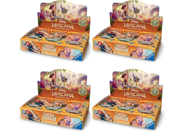 2026 Disney Lorcana Ravensburger Wilds Unknown Booster Pack Display 4x Lot