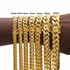 Miami Cuban Link Chain – 18K Gold Plated, 10mm to 22mm