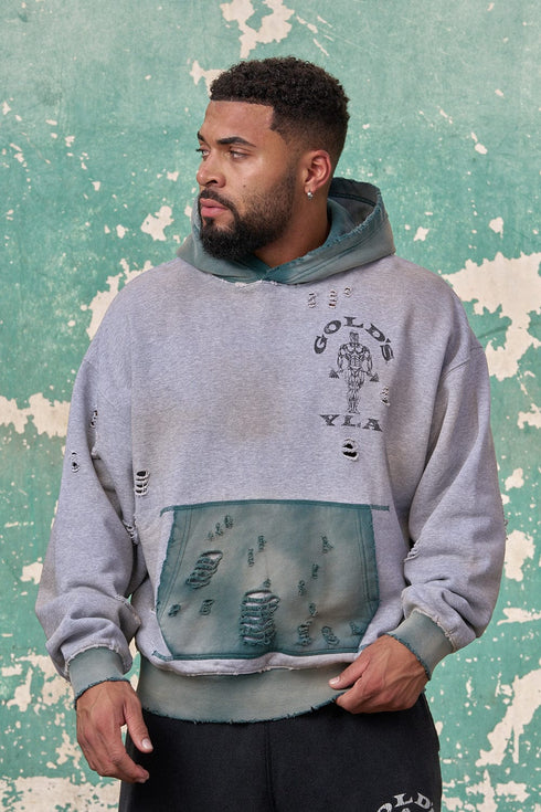 5168 - Gold's Iron Legacy Distress Hoodies