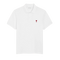 Polo Blanc Ami de Coeur Rouge en Coton