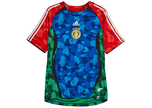 adidas x BAPE Teamgeist Home Tee Blue/Red/Green