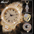 18k Gold Plated Swag and Surf Watch and Chain Combo