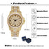 18k Gold Plated Swag and Surf Watch and Chain Combo
