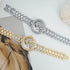 18k Gold Quartz Diamond Leopard Watch