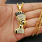 Egyptian Queen Nefertiti Bling Pendant Necklace