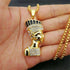 Egyptian Queen Nefertiti Bling Pendant Necklace