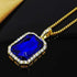 Square Gemstone Pendant Chain