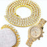 Draped in Gold Watch, Bracelet, and Chain Combo