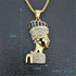 Egyptian Queen Nefertiti Bling Pendant Necklace
