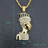 Egyptian Queen Nefertiti Bling Pendant Necklace