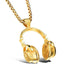 Hip Hop HeadPhones Chained Pendant Necklace