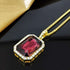 Square Gemstone Pendant Chain