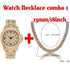 18k Gold Plated Swag and Surf Watch and Chain Combo