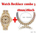 18k Gold Plated Swag and Surf Watch and Chain Combo