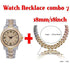18k Gold Plated Swag and Surf Watch and Chain Combo