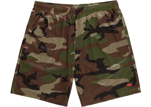 Supreme Small Box Baggy Mesh Short (SS26) Woodland Camo
