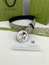 Gucci Classic Men's Belt — Gold Buckle & Silver Buckle
