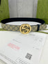 Gucci Classic Men's Belt — Gold Buckle & Silver Buckle