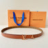 Louis Vuitton-Style Women's Belt — A stylish leather belt featuring a metal buckle, perfect for daily commutes, office wear, and parties; an excellent gift choice for Mother's Day or Valentine's Day.