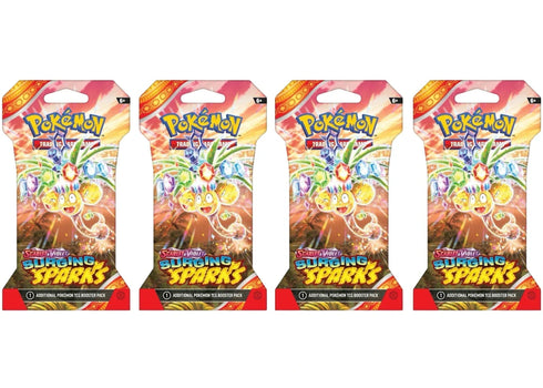 2025 Pokémon Scarlet & Violet Surging Sparks Alolan Exeggutor Sleeved Booster Pack 4x Lot